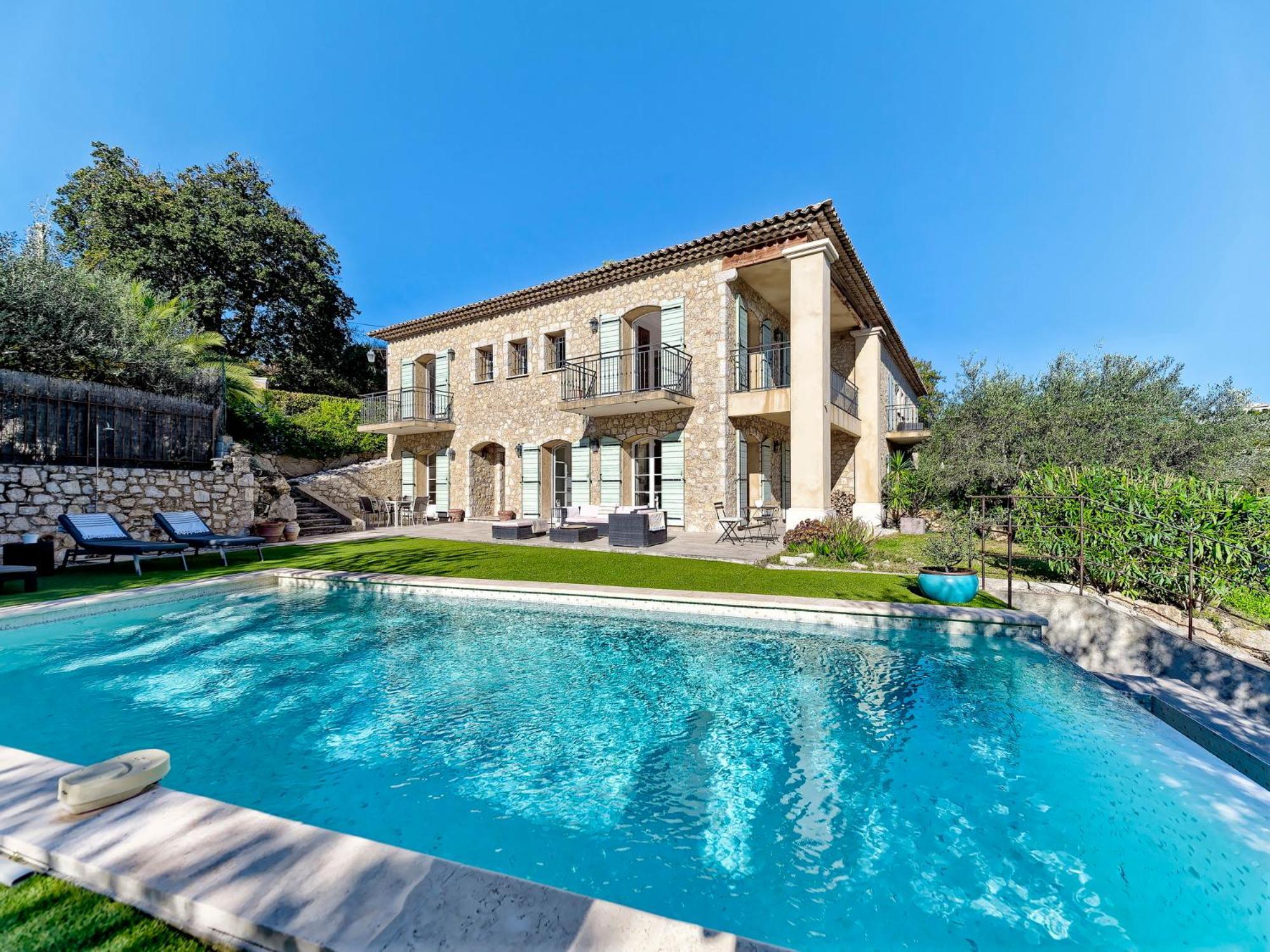 Villa Bastide D'Architecte En Pierre Cagnes-sur-Mer Esterno foto